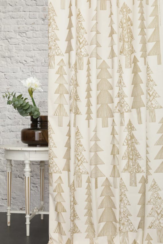 KUUSIKOSSA -puuvillakangas kulta